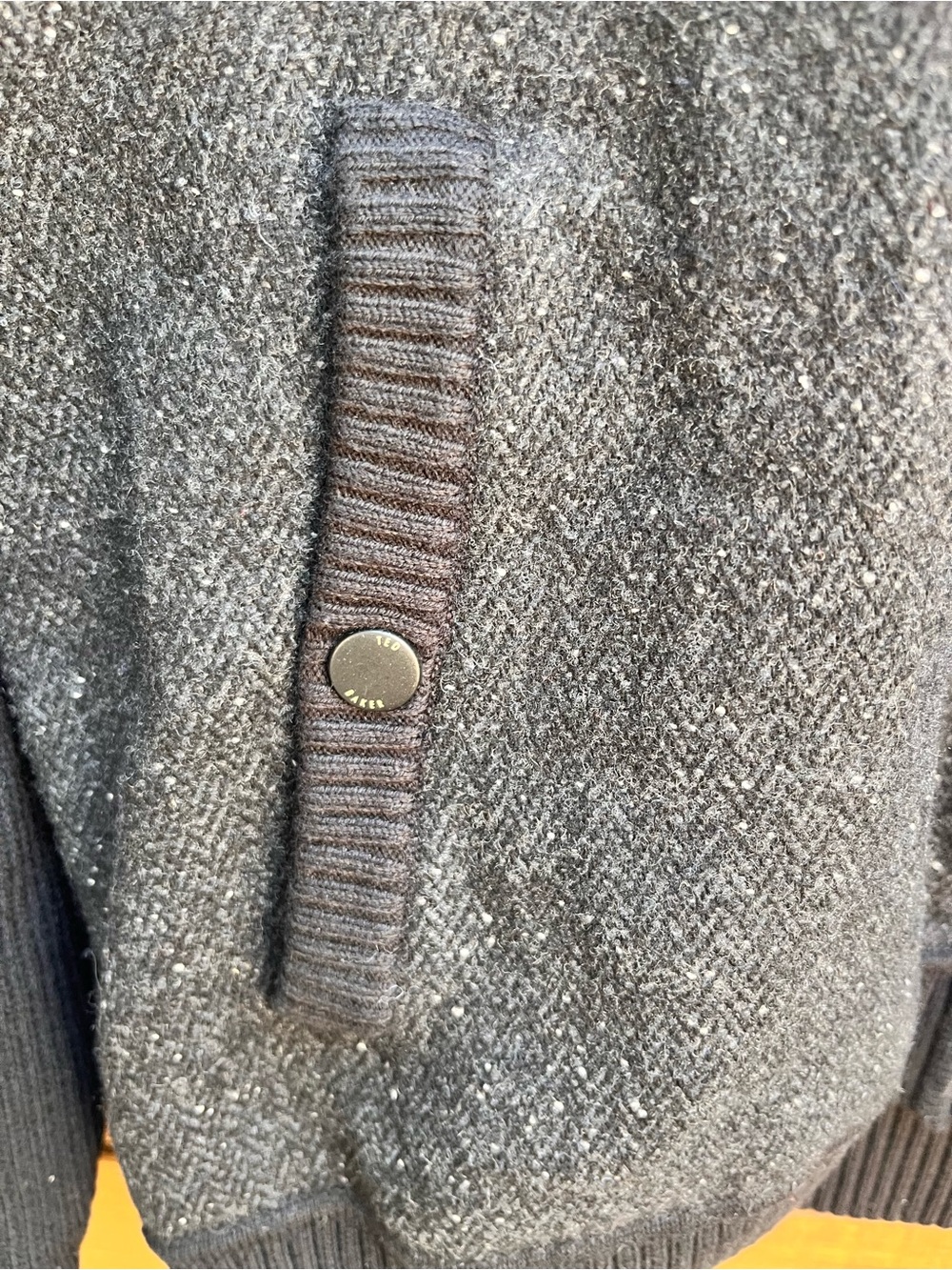 Ted Baker  Herringbone Bomber Full-Zip Sweater Jacket - Picture 15 of 15
